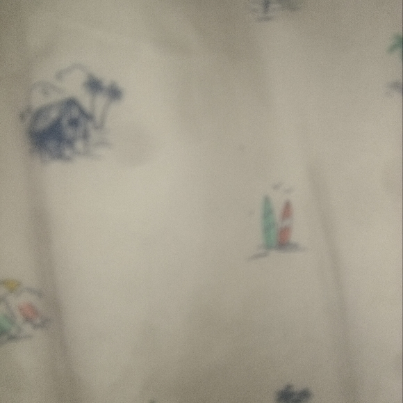 Chaps Men's White beach print button down short sleeve size medium - Picture 2 of 4